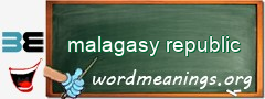 WordMeaning blackboard for malagasy republic